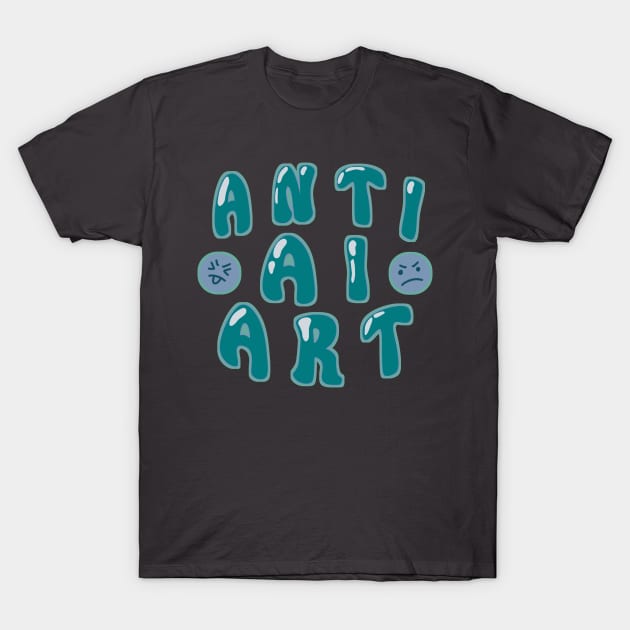 Anti AI Art T-Shirt by Sketchyleigh